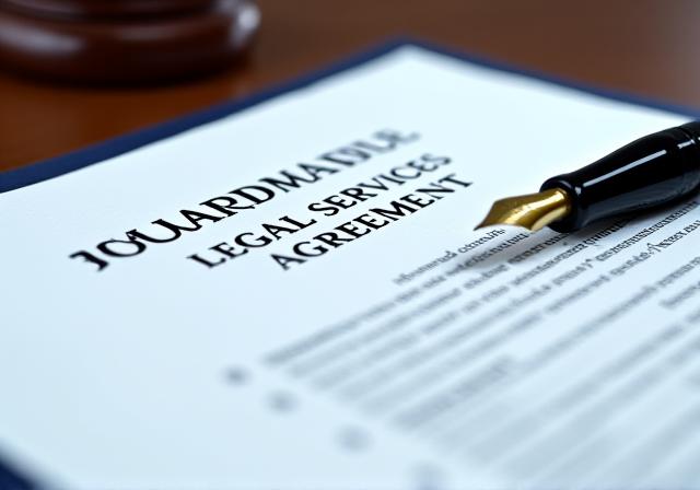 Legal document with pen