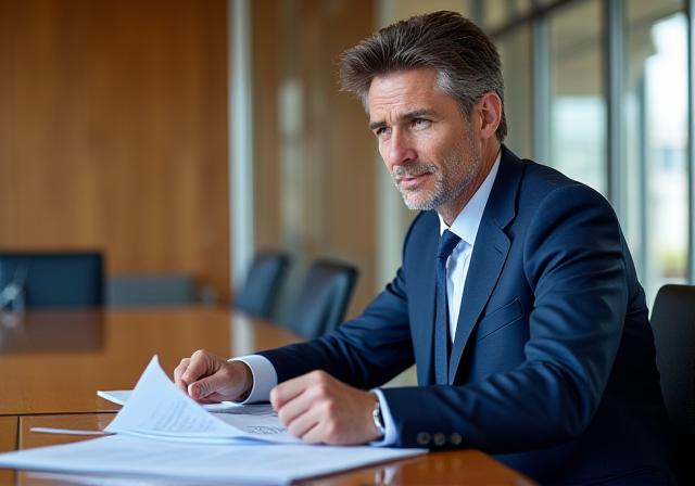 Professional legal consultant in a meeting at Albert Square London